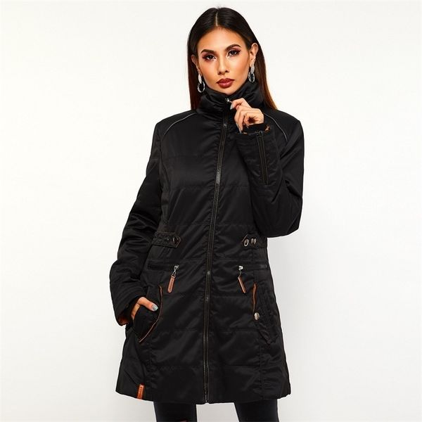 

winter jacket women plus size womens parkas thicken outerwear solid hooded coats short female slim cotton padded basic t200212, Black;brown
