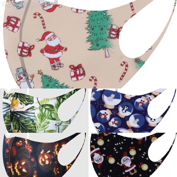 

7tg2m ear fabric c printed ewa over proof design breathable dust pattern halloween mask christmas santa claus cbows