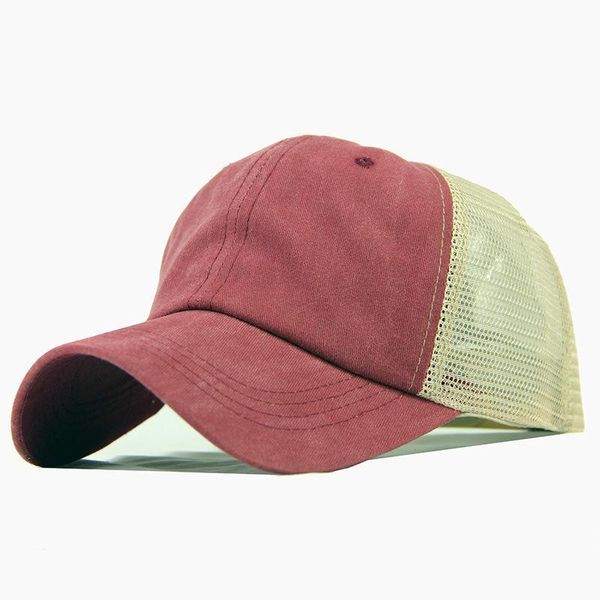 

outdoor cotton baseball caps solid color mesh baseball caps casual simple hats adjustable h jllcos, Black;white