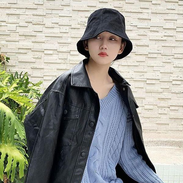 

шляпы шикарные ведра 2020 лет женщина весна летние шляпы складное ведро широкий breim модный пляж широкая большая шапка шляпа наружная, Blue;gray