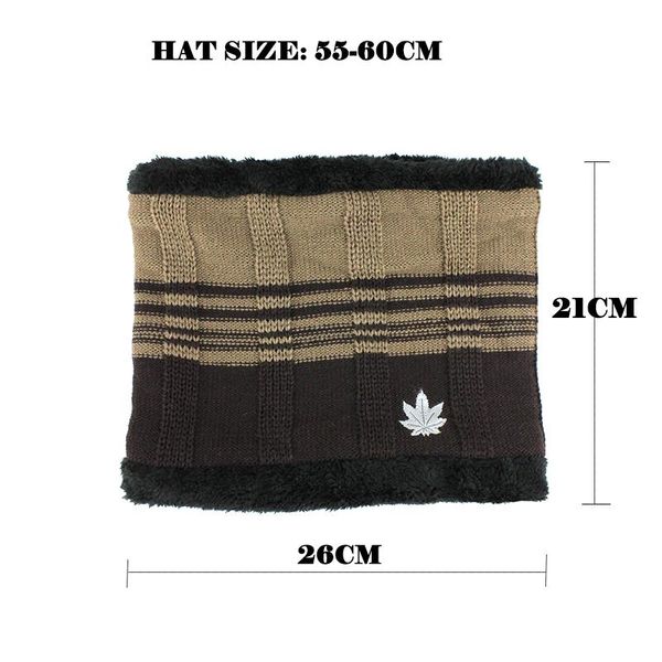 

flb] 2 piece winter beanies men scarf knitted hat caps mask gorras bonnet warm baggy skullies winter hats for men women f18048 wmteux, Black;white