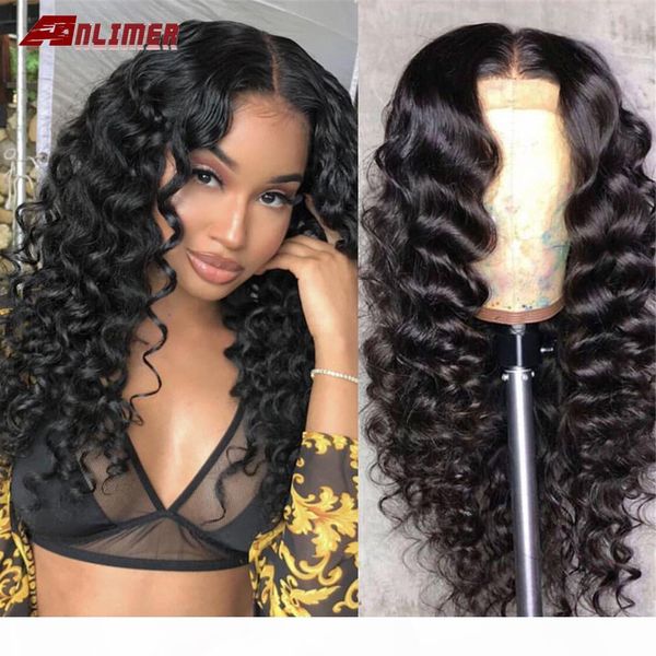 

anlimer brazilian lace front human hair wig pre plucked remy huam hair wig for baby hair with black women