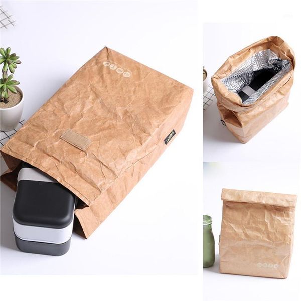 

bag organizer foldable kraft paper lunch bags for women men container insulated cooler thermal aluminum reusable picnic #401, Blue;pink