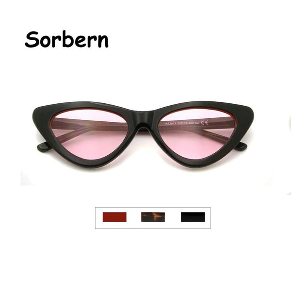 

sunglasses cat eye acetate women candy ocean lens brand designer retro sun glasses for female oculos feminino, White;black