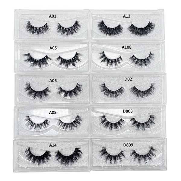 

fed of 10 pair natural mink eyelashes 3d 5d 6d 8d mink lashes long thick false eyelashes high hand made makeup eyelash soft