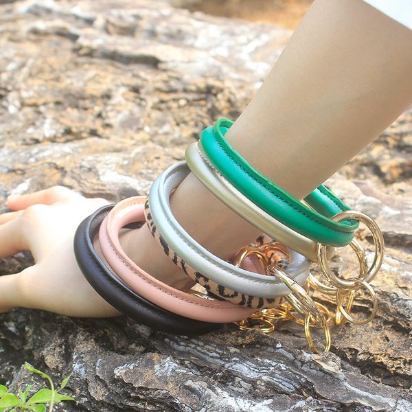 

keychain fashion womens leopard pu leather bracelet