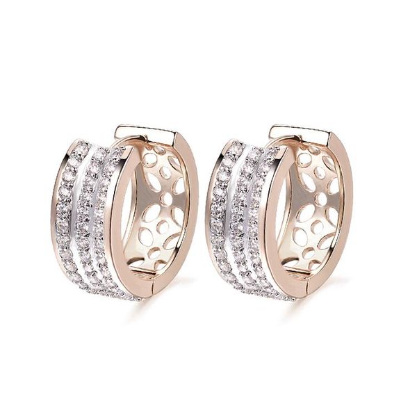 

gold-color long hoop earrings for women orecchini crystal zircon earring pendientes fashion 0e18k-06, Golden;silver