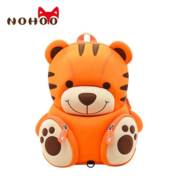 

school bags nohoo 3d cartoon school backpack for girls boys waterproof travel mini backpack animal kids bag book bag fast shippi t200709