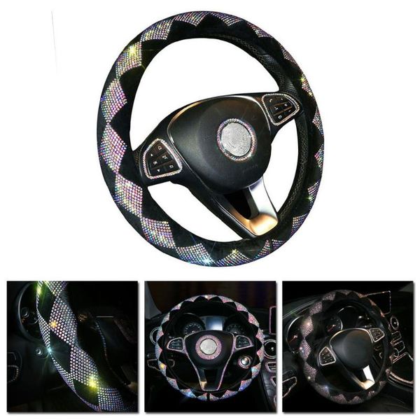 

trim steering wheel cover shiny rhinestone accessories parts for 37cm-38cm