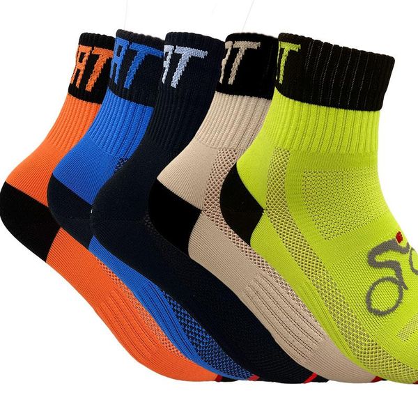 

2020 новые мужчины женщины велоспорт носок дышащие на открытом воздухе баскетбол носки защита ноги wicking bike бегущий футбольные спортивны, Black