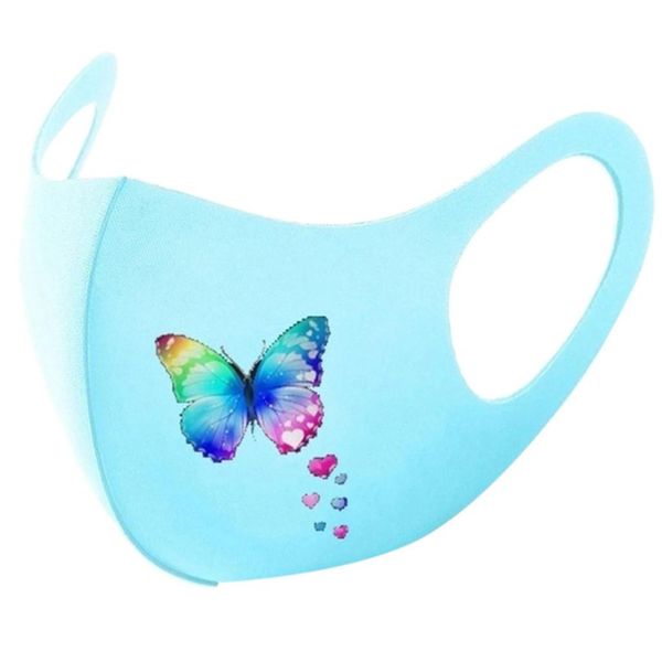 

женщиныbutterfly print ткань маска многоразовая повязка на оголовье бандана тушь tela mask mask table mascarillas cubrebocas tapabocas jlllg, Black