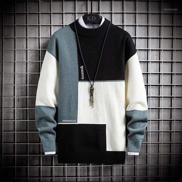 

men's turtleneck sweater korean winter loose sweater personality wild couple knitwear student 2020 new1, White;black