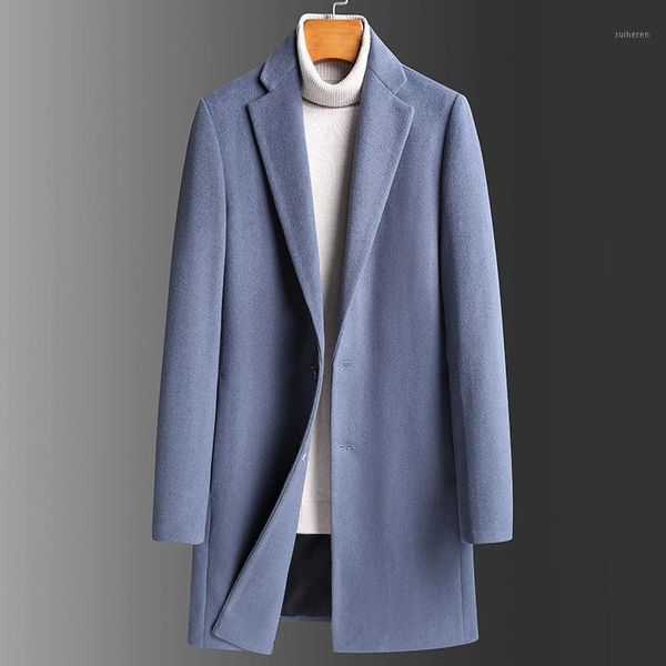 

brand new men's winter thick loose single breasted casual warm coat male fashion man comrfortable coat size m-3xl1, Black