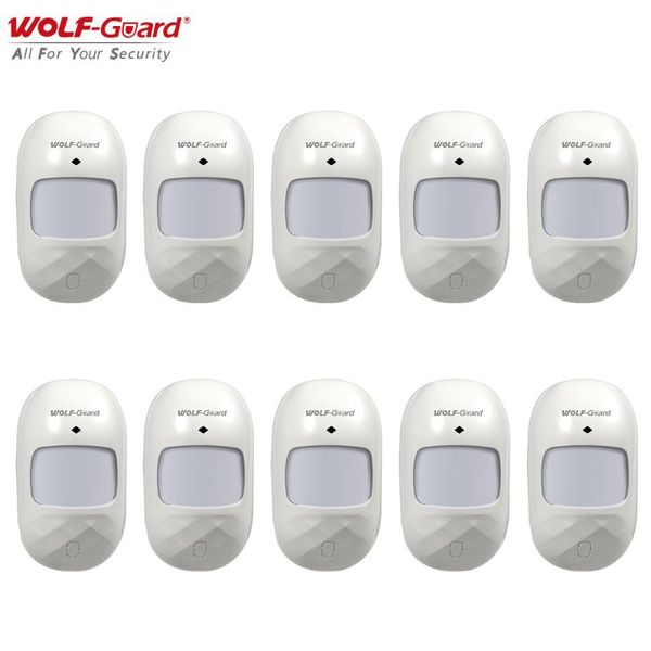 

1/2/4/6/8/10pcs wolf-guard wireless wide-angle pir motion sensor detector useful for home security alarm burglar system