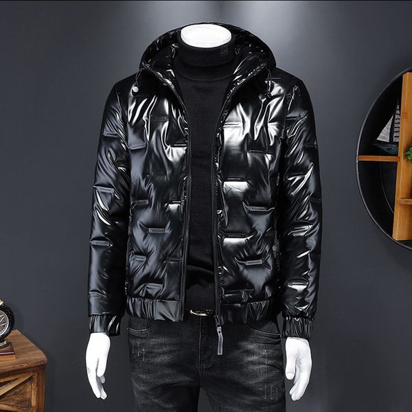 

wenzhou style winter 2020 new men's hooded down jacket short, Black