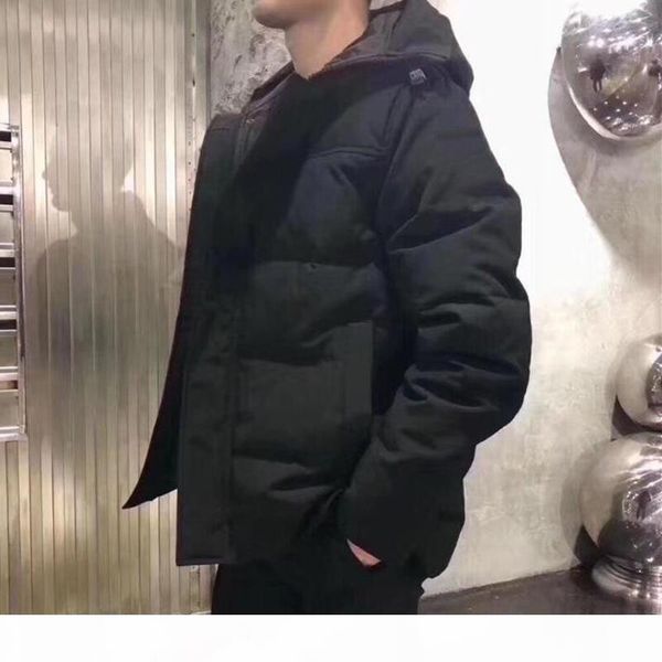 

new style canada winter men homme winter jassen chaquetas parka outerwear big fur hooded fourrure manteau down jacket coat hiver doudoune, Black