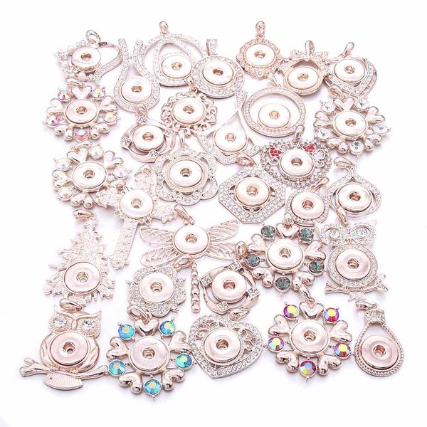 

wholesale snap ювелирные изделия ожерелье handmade diy шарм шарм из бисера привязанные бисером кнопка ожерелье 18 мм 20 мм привязки кнопки ю, Silver