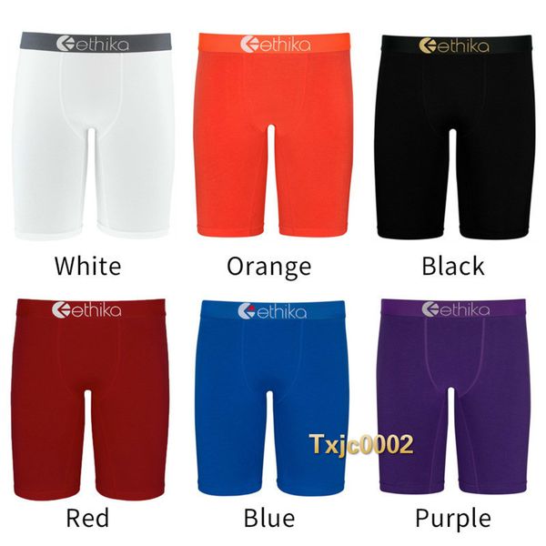 

ethika icon men boxers swimsuit quick drying boxers solid color cuecas boxers de marca boxer shorts men underwear long boxer 2021, Gray