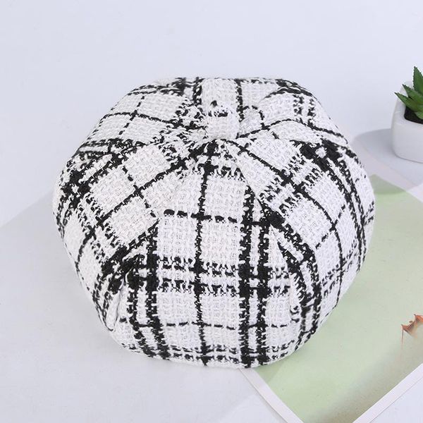 

cokk women wool beret for winter female cotton hats plaid vintage octagonal hat female casual boina autumn girl cap elegant lady swy sqclzj, Blue;gray