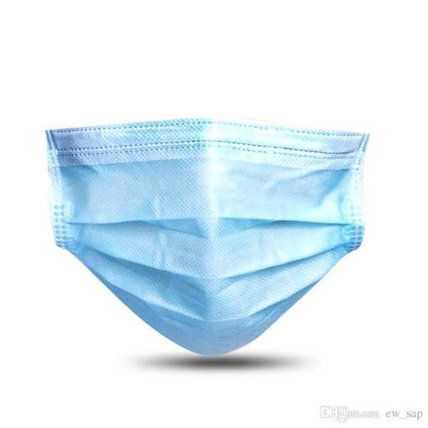 

disposable face 2020 mouth masks cover 3-ply non-woven dust mask soft breathable
