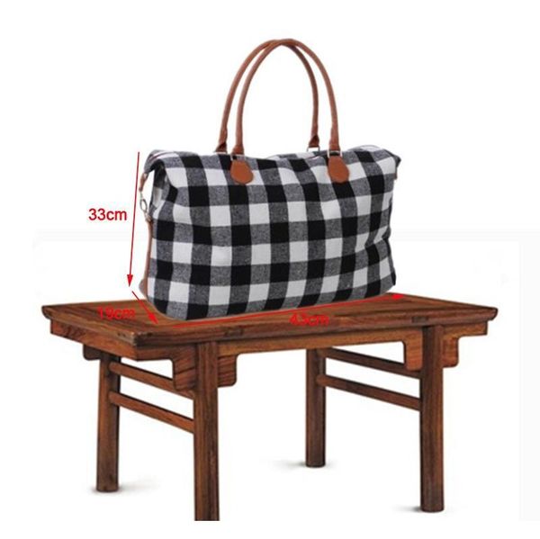 

wholesale check handbag red black plaid bags large capacity travel tote with pu handle sport fitness yoga s bbyaul lg2010