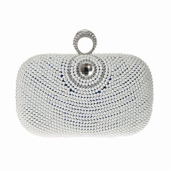 

2020 handmade beads evening clutch bags diamond ring wallets diamond party dinner purse drop shipping mn1298