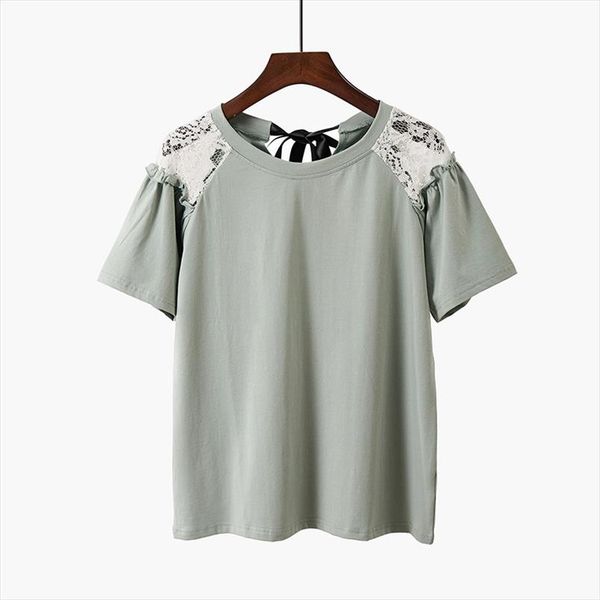 

летний с коротким рукавом o шеи футболка сексуальная свободная пуловерная туника топы твердого цвета повседневная уличная одежда, White