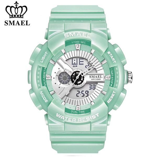 

smael brand fashion women digital watch sport waterproof multifunction wristwatch ladies watches female clock relogio femininoq0108, Slivery;brown