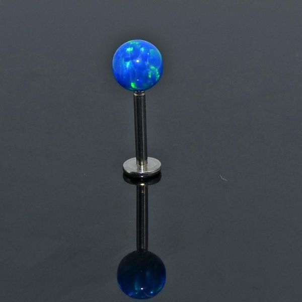 

1 шт. g23 титана и хирургический сталь opal back back внутренний резьбовый labret stud eauch trangus cartilage helix серьги для губ q sqcunt, Silver
