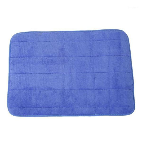 

water absorbent non skid memory foam bath spa rug shower mat carpet (sky blue)1