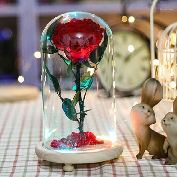 

enchanted rose preserved fresh rose in glass cover romantic forever gift for her anniversary valentines day mothers day1