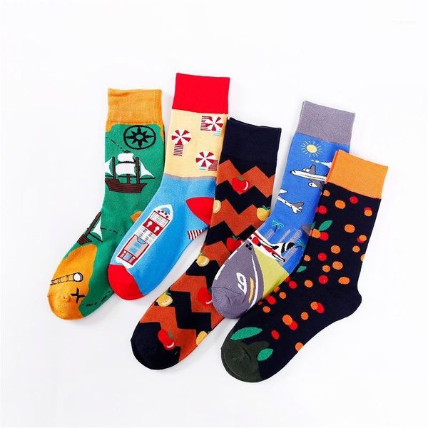 

20 pairs/set college styles men's and women's cotton socks korean version sock manufacturers wholesale socks cute1, Black;white