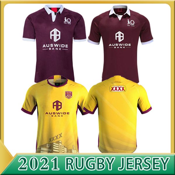 

2021quality malou rugby league queensland 19 20 21 qld maroons malou rugby jersey maroons state of origin rugby shirt size s-5xl, Black;gray