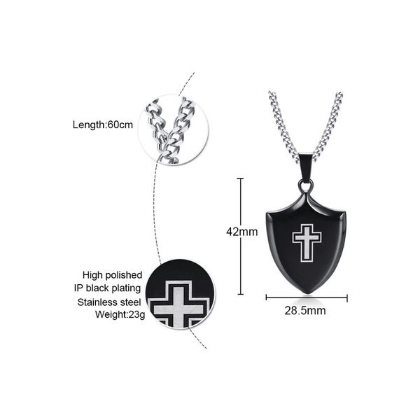 

qwc ccn49 stainless steel necklace sell gold color cute 42mm cross spade gift women jewelry q1209, Bronze;silver