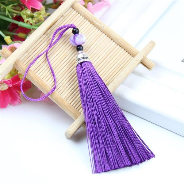 

5pcs pumpkin beads metal caps color tassel fringe pendant diy crafts material trim bookmark gift car hang rope decor accessories h jllprz