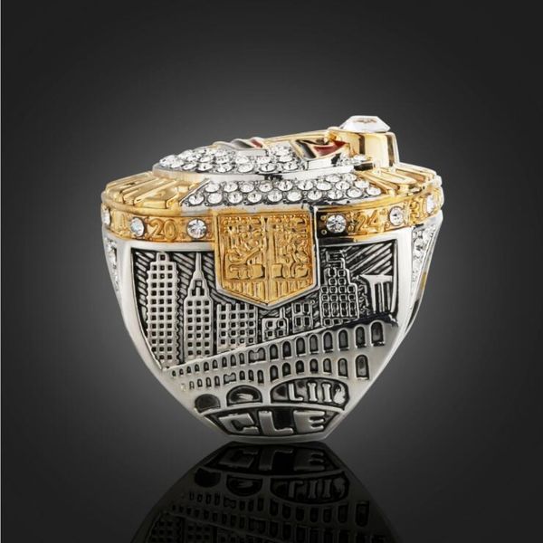 

2016 cleveland knights'championship ring 14k gold exaggerates men's rings, Golden;silver