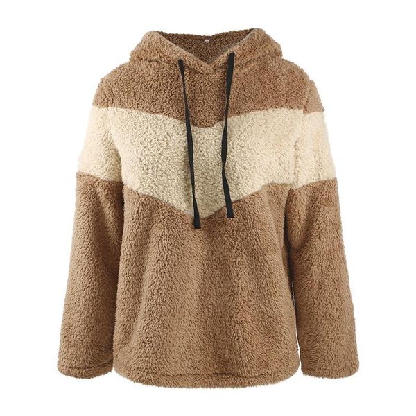 

womens hoodies female fall winter fashion thick warm sweatshirt long sleeve solid color plush hoodies pullover coat, Black