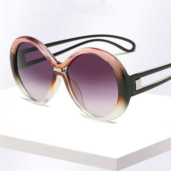 

sunglasses vwktuun round women 2021 vintage shades oversized ocean style wide frame sun glasses uv400 oculos, White;black