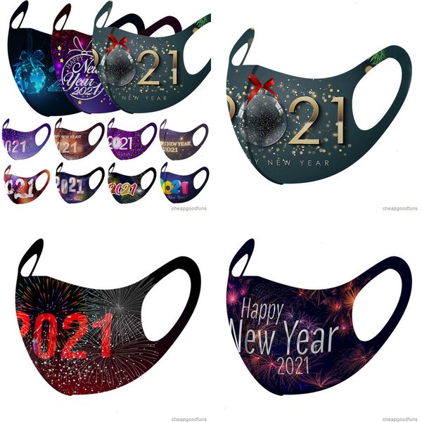 

ub1m2face 2021 new year printed designer mask cold-proof breathable dustproof 3d mouth masks black red facemask in stock 1