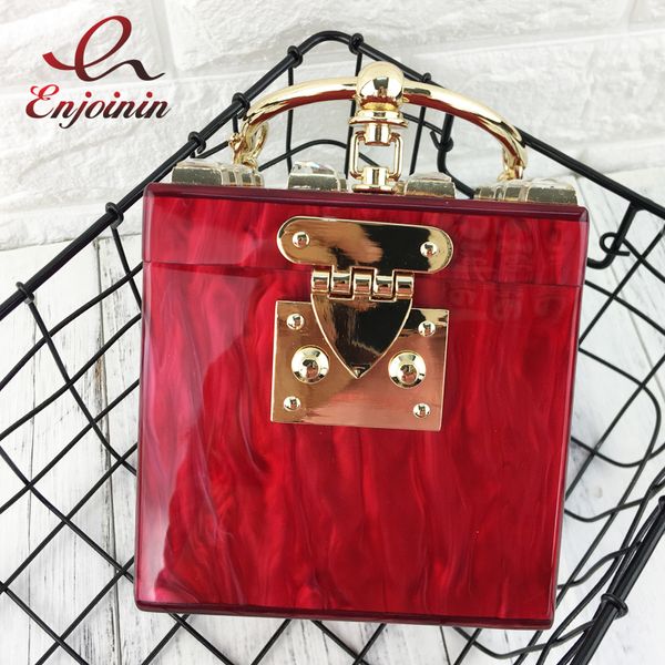 

good quality acrylic metal ring box style fashion design diamond ladies handbag party purse casual female flap 4 colors c0125