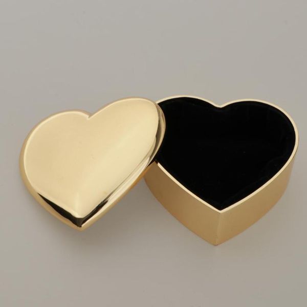 

love heart gift box couple ring box necklace display jewelry organizer, Pink;blue