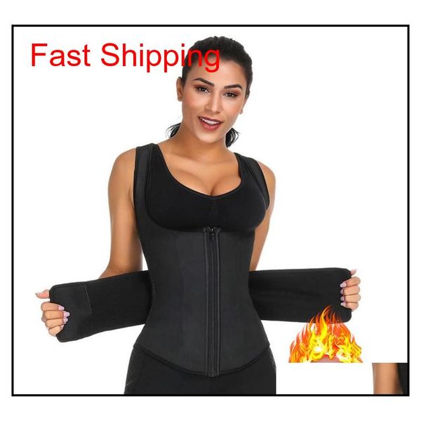 

waist trainer girdles slimming sheath neoprene trimmer belt woman cincher corset tummy control waist curve shaper mkdnr, Black;gray