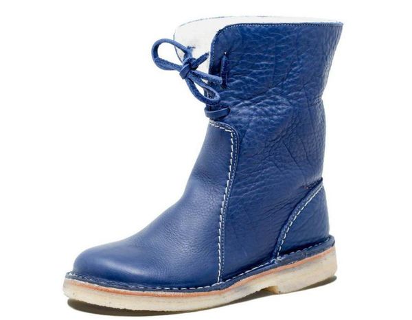 

walking shoes women boots round toe flat shoes keep warm short tube snow boots female outdoor footwear size 43, Black