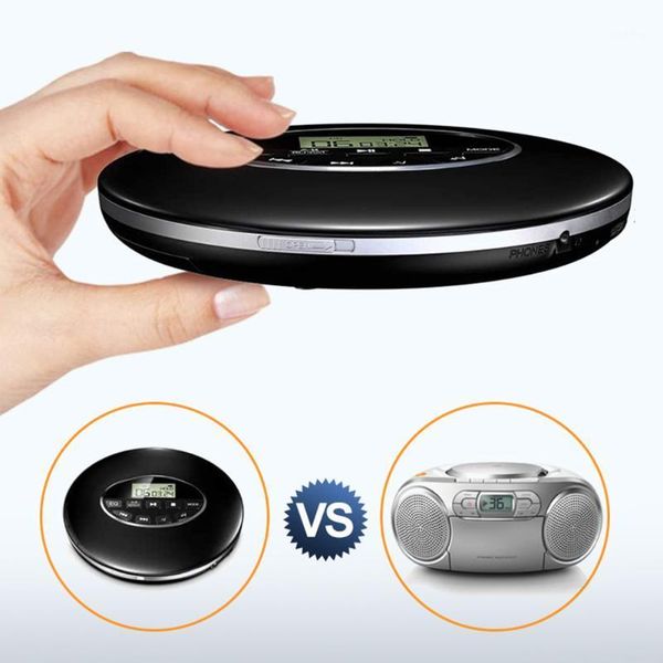 

music car with lcd display usb aux round compact 3.5mm jack small support tf card portable cd player battery powered anti skip1