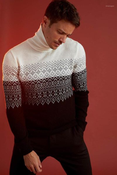 

men's sweaters defacto man pullover1, White;black