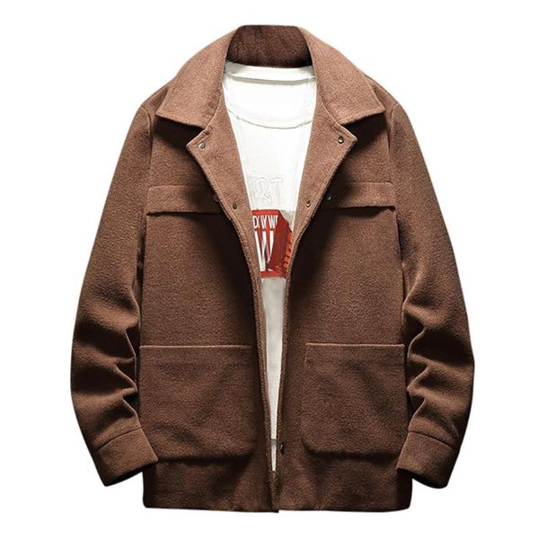 

flannel shirt men solid winter warm fleece thick jackets coats casual long sleeve cotton dress shirts men chemise homme, Black;brown