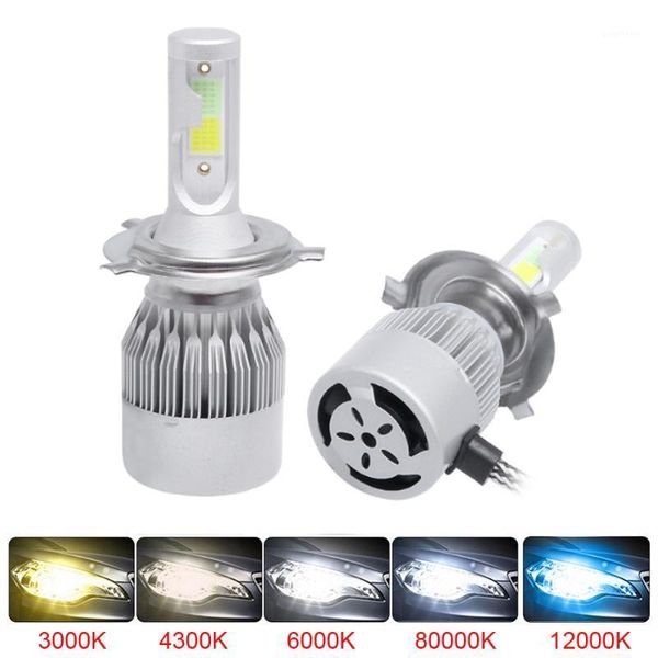 

led car headlight h4 h7 bulb 3000k 6000k h1 h3 h8 h11 9005 hb3 9006 hb4 880 dual color yellow white light ice blue fog light1