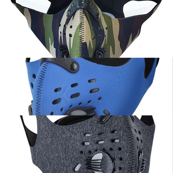 

dustproof anti-dust outdoor waterproof sports for riding face mask with breathing valve built-in filter 50pcsc