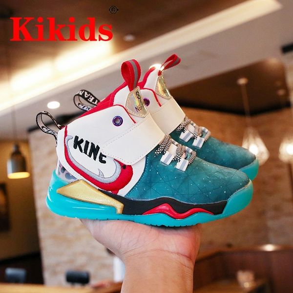 

kikids kids casual shoes for boys basketball shoe running kid casual children robot sports boot sneakers cartoon kids shoes y201028, Black