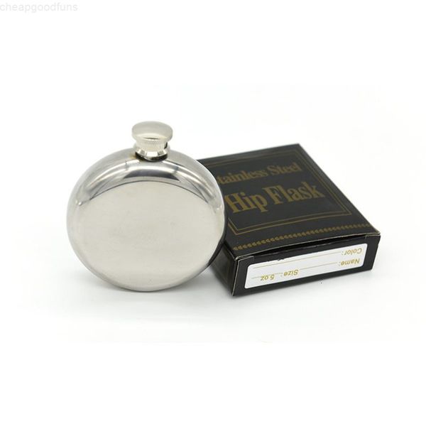 

5oz mirror smooth men stainless steel portable round small funnel pocket flagon hip flasks